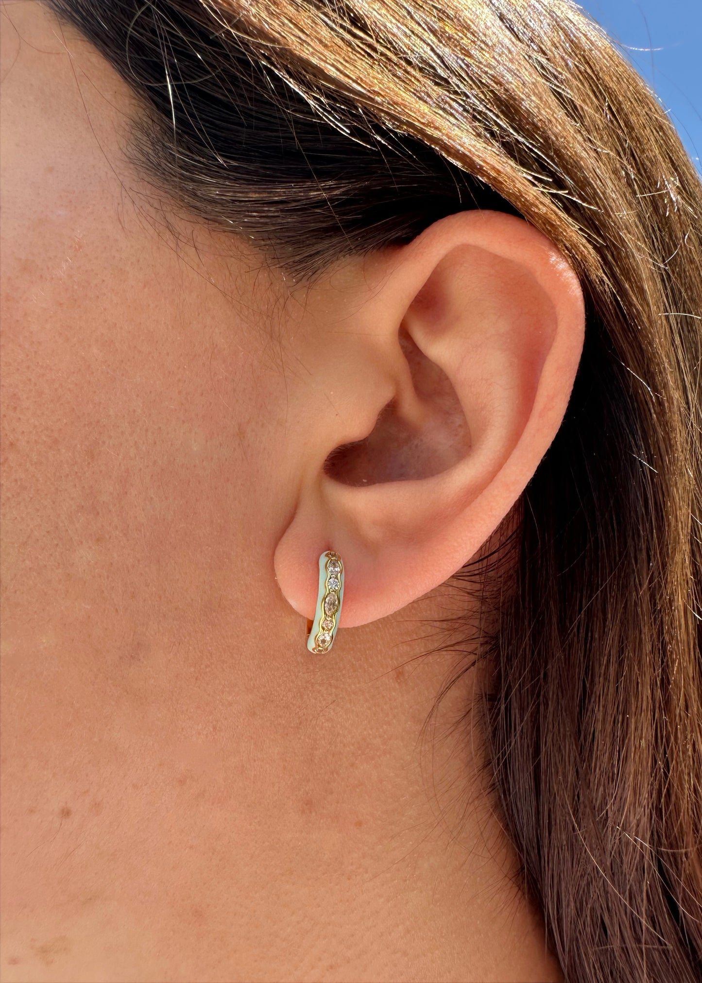 Pendiente Aros NORMAN TURQUESA